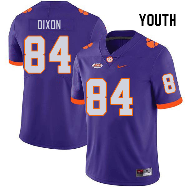 Youth #84 Markus Dixon Clemson Tigers College Football Jerseys Stitched Sale-Purple - Click Image to Close